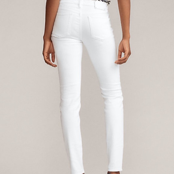 NWOT RL BLACK LABEL 105 CIGARETTE SKINNY JEANS WHITE WASH FIVE POCKETS SIZE 28 - Picture 6 of 11